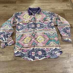 Vintage Purple Aztec Western Roughrider by Circle T Shirt